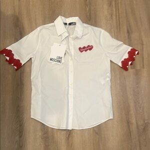 Love Moschino White and Red Women’s  Shirt